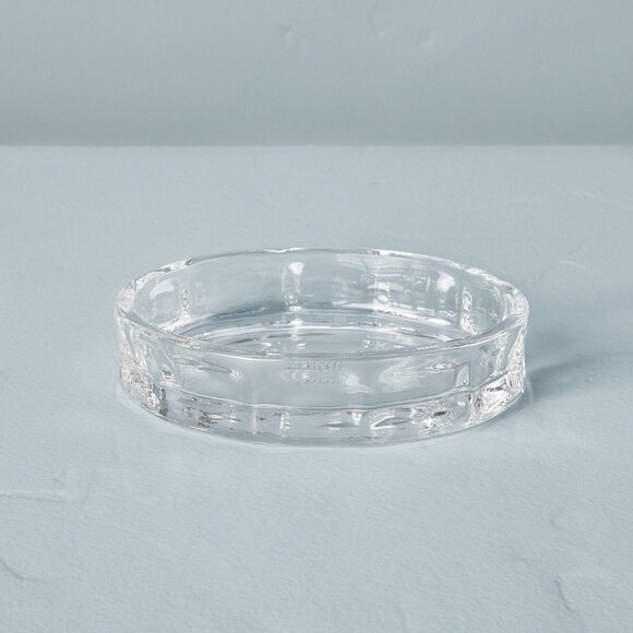 Hearth & Hand Magnolia Sculpted Glass Soap Dish Clear - Picture 1 of 6